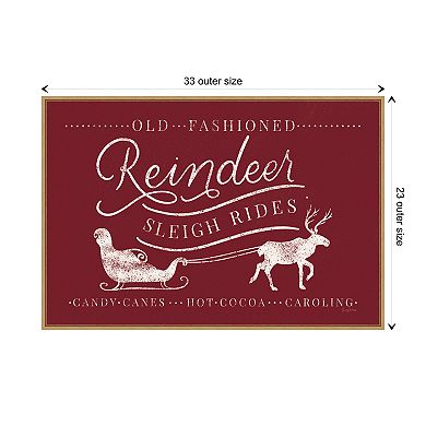 Vintage Christmas VIII by Becky Thorns Framed Canvas Wall Art Print