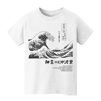 Kid's 8-20 Hokusai Mono Graphic Tee