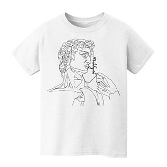 Kid's 8-20 Michelangelo Lines Graphic Tee