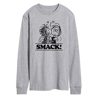 Men's Peanuts Pigpen Peppermint Patty Smack Long Sleeve Graphic Tee