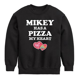 Boys 8-20 Teenage Mutant Ninja Turtles Pizza My Heart Mikey Fleece Sweatshirt