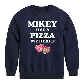 Boys 8-20 Teenage Mutant Ninja Turtles Pizza My Heart Mikey Fleece Sweatshirt