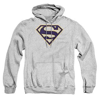 Superman Navy & Gold Shield Adult Pull Over Hoodie