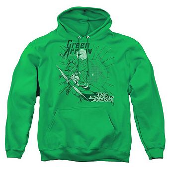 DC Comics Green Arrow The Emerald Archer Adult Pull Over Hoodie