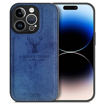 Alpha Digital Iphone 14pro - Protective Case W/ Luxury Soft Cloth & Deer Design- Anti-dirt/shock