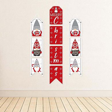 Big Dot of Happiness Christmas Gnomes - Hanging Vertical Paper Door Banners - Holiday Party Wall Decoration Kit - Indoor Door Decor