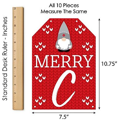 Big Dot of Happiness Christmas Gnomes - Hanging Vertical Paper Door Banners - Holiday Party Wall Decoration Kit - Indoor Door Decor