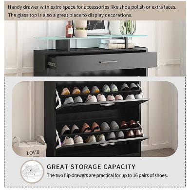 Merax Free Standing Shoe Rack With Led Light For Hallway