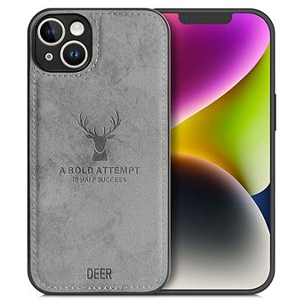 Alpha Digital Iphone 14plus - Protective Case W/ Luxury Soft Cloth & Deer Design- Anti-dirt/shock