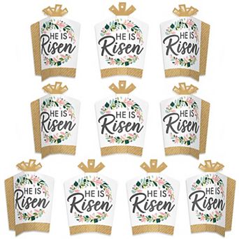 Big Dot Of Happiness Religious Easter - Table Decor Christian Fold & Flare Centerpieces 10 ct