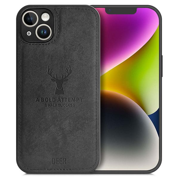 Alpha Digital Iphone 14 Protective Case W/ Luxury Soft Cloth & Deer