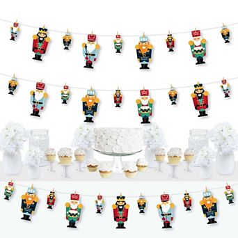 Big Dot Of Happiness Christmas Nutcracker Holiday Party Decor Clothespin Garland Banner 44 pc