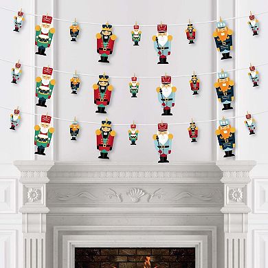 Big Dot Of Happiness Christmas Nutcracker Holiday Party Decor Clothespin Garland Banner 44 Pc