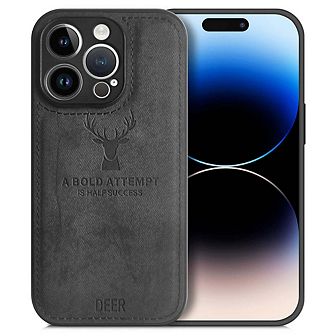 Alpha Digital Iphone 14promax - Protective Case W/ Luxury Soft Cloth & Deer Design- Anti-dirt/shock