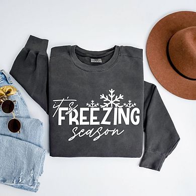 Simply Sage Market It's Freezing Season Garment Dyed Sweatshirt
