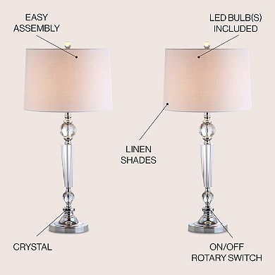 Emma Crystal Led Table Lamp (set Of 2)