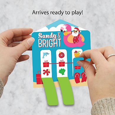 Big Dot Of Happiness Tropical Christmas Holiday Party Game Cards Pull Tabs 3-in-a-row 12 Ct