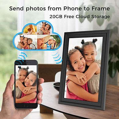 10in Cloud Frame- Easy PhotoShare APP- 20GB Cloud Storage, Auto-Rotate