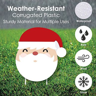 Big Dot of Happiness Jolly Santa Claus - Outdoor Christmas Yard Decorations - 10 Piece