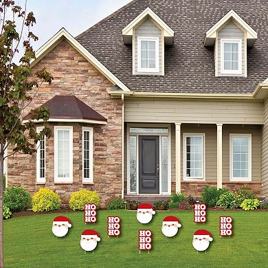 Big Dot of Happiness Jolly Santa Claus - Outdoor Christmas Yard Decorations - 10 Piece