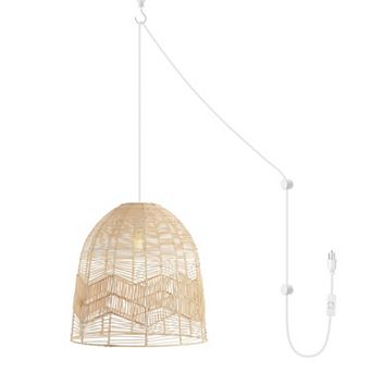 Sofia Farmhouse Coastal Rattan Led Pendant