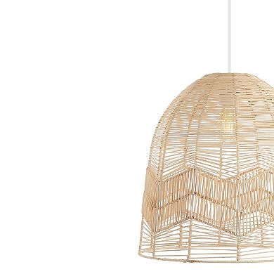 Sofia Farmhouse Coastal Rattan Led Pendant