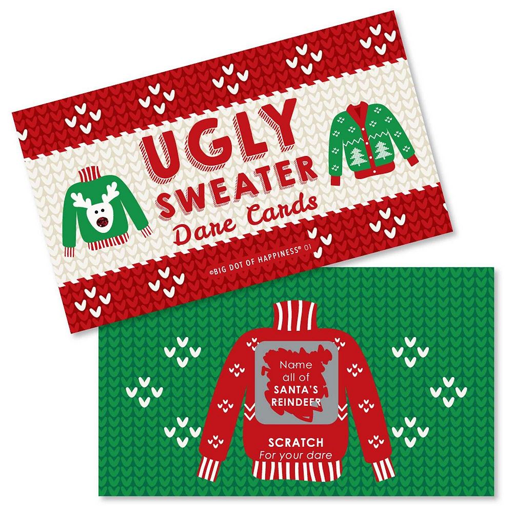 Drink If Game - Ugly Christmas Sweater Party Game Cards (24 Count) For Holiday Parties 13 thumbnail image
