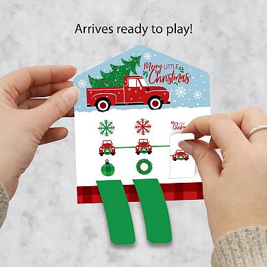 Big Dot Of Happiness Merry Little Christmas Tree Party Game Cards Pull Tabs 3-in-a-row 12 Ct
