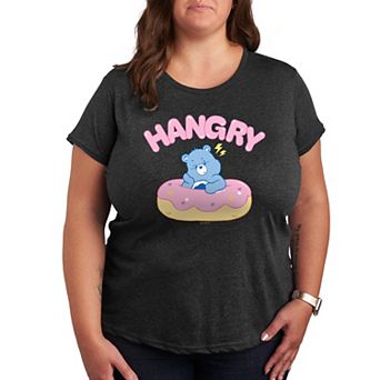 Plus Care Bears Hangry With Donut Graphic Tee