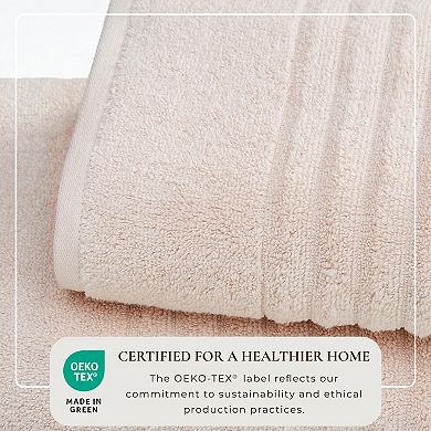 Madelinen 6-Pack Zero Twist Textured Bath Towel Set