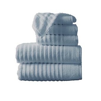 Madelinen® 6-Pack Zero Twist Textured Bath Towel Set