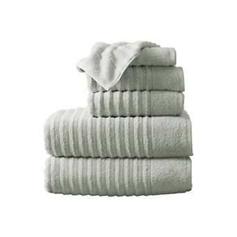 Madelinen® 6-Pack Zero Twist Textured Bath Towel Set