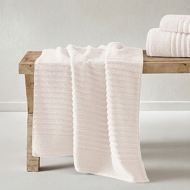 Madelinen 4-Pack Zero Twist Textured Bath Towel Set