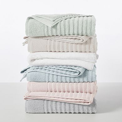 Madelinen 4-Pack Zero Twist Textured Bath Towel Set