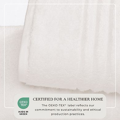 Madelinen 4-Pack Zero Twist Textured Bath Towel Set