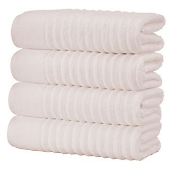 Madelinen® 4-Pack Zero Twist Textured Bath Towel Set