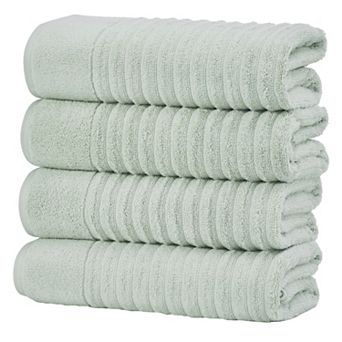 Madelinen® 4-Pack Zero Twist Textured Bath Towel Set