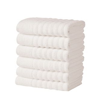 Madelinen® 6-Pack Zero Twist Textured Hand Towel Set