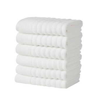 Madelinen® 6-Pack Zero Twist Textured Hand Towel Set