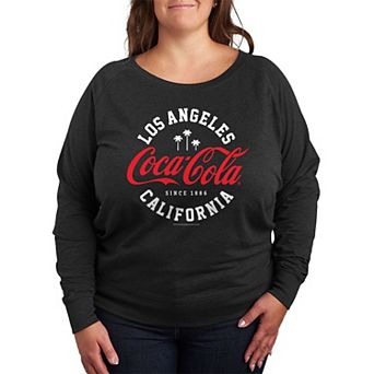 Plus Size Coca-Cola Los Angeles Coke Circle French Terry Long Sleeve Tee