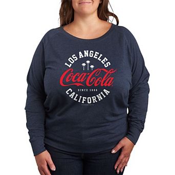 Plus Size Coca-Cola Los Angeles Coke Circle French Terry Long Sleeve Tee