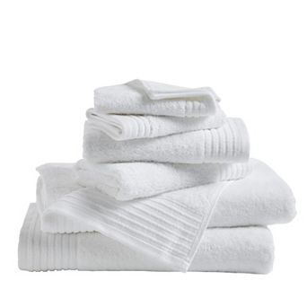 Madelinen® 6-Pack Featherspun Cotton Quick-Dry Bath Towel Set