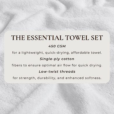 Madelinen 4-Pack Featherspun Cotton Quick-Dry Bath Towel Set