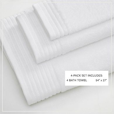 Madelinen 4-Pack Featherspun Cotton Quick-Dry Bath Towel Set