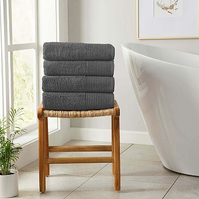 Madelinen 6-Pack Featherspun Cotton Quick-Dry Hand Towel Set