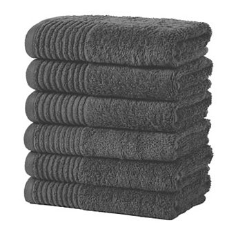 Madelinen® 6-Pack Featherspun Cotton Quick-Dry Hand Towel Set
