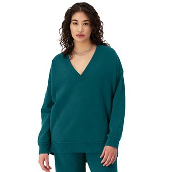 Women's Champion® Vintage Wash Oversized V-Neck Pullover