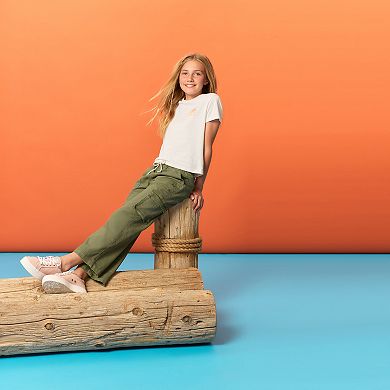 Girls 7-16 Roxy Wide Leg Canvas Cargo Pants