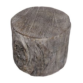 A&B Home Round Tree Stump Cement Stool