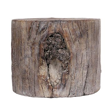 A&B Home Round Tree Stump Cement Stool